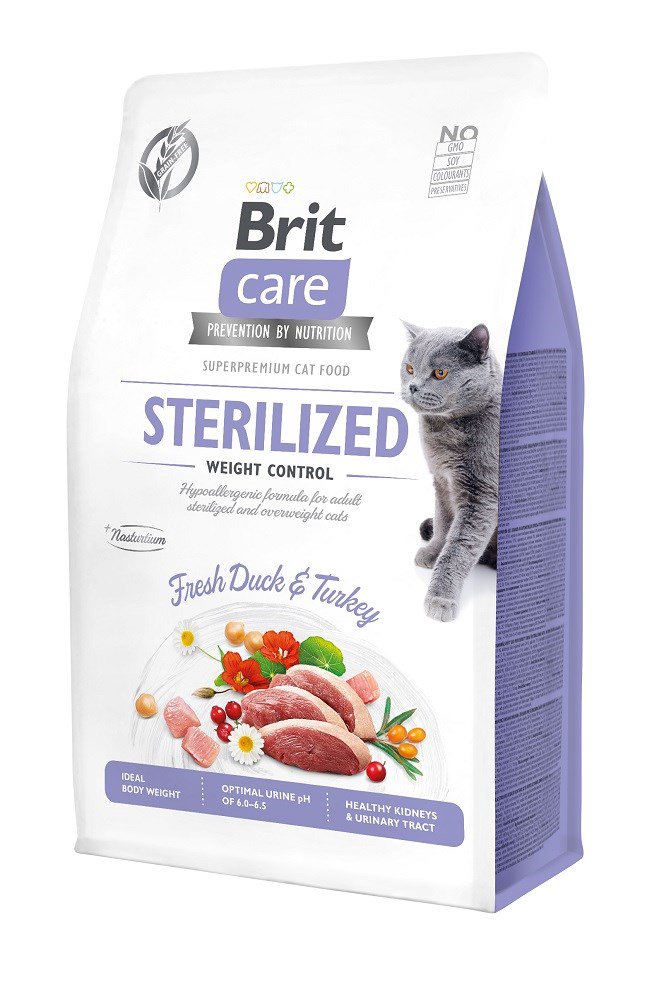 BRIT Care Grain-Free Sterilized Weight Control  - sausas kačių maistas - 2 kg
