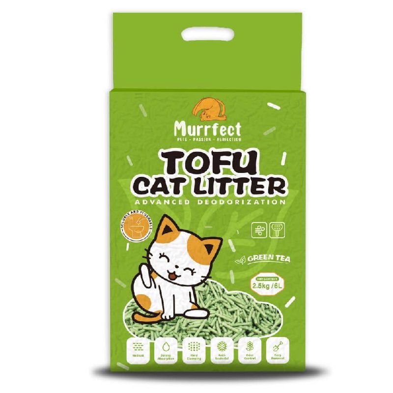 Murrfect Green Tea tofu kraikas katėms, žaliosios arbatos kvapo; 6l