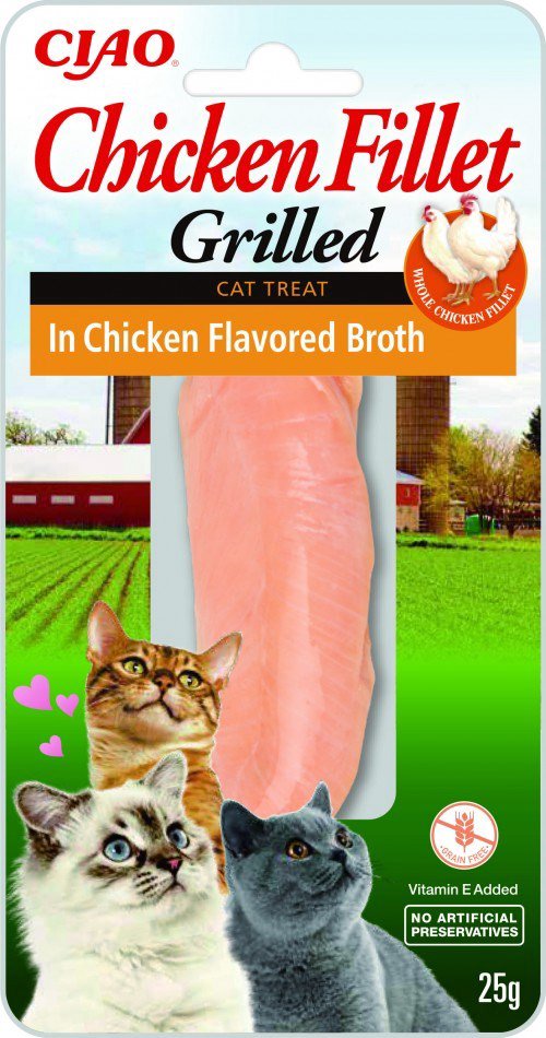 INABA Grilled Chicken Fillet in chicken flavored broth - skanėstas katėms - 25 g
