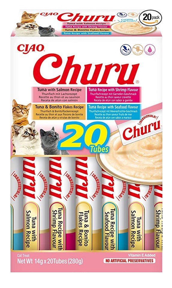 INABA Churu Variety box Seafood - skanėstas katėms - 20 x 14g