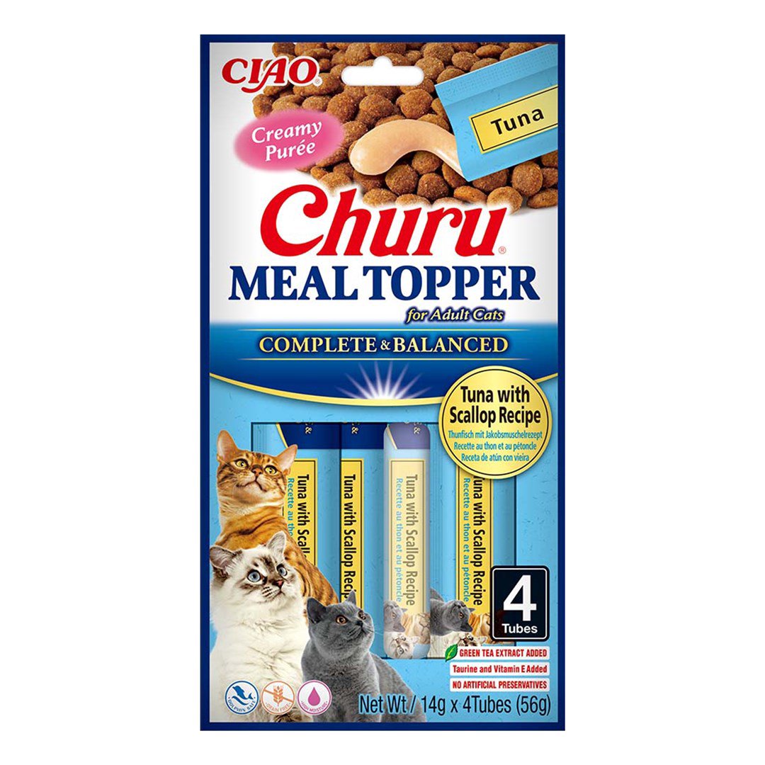 INABA Churu Meal Topper Tuna with scallop - skanėstas katėms - 4 x 14g