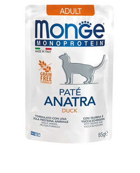 Monge Monoprotein konservai katėms su antiena, 85 g