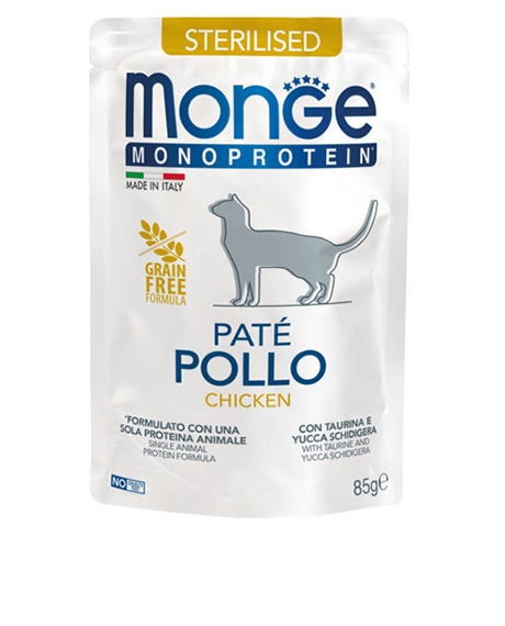 Monge Monoprotein Sterilised konservai katėms su vištiena, 85 g