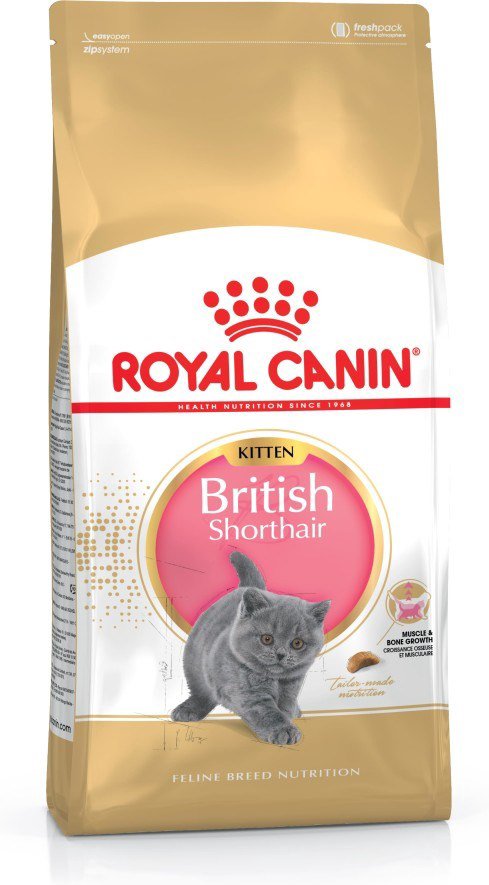 Royal Canin British Shorthair Kitten sausas kačių maistas 2 kg Kačiukas Paukštiena, Ryžiai, Daržovių
