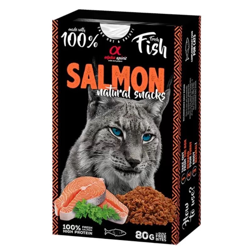 Alpha Spirit Natural Cat Salmon skanėstai katėms, lašiša; 80g