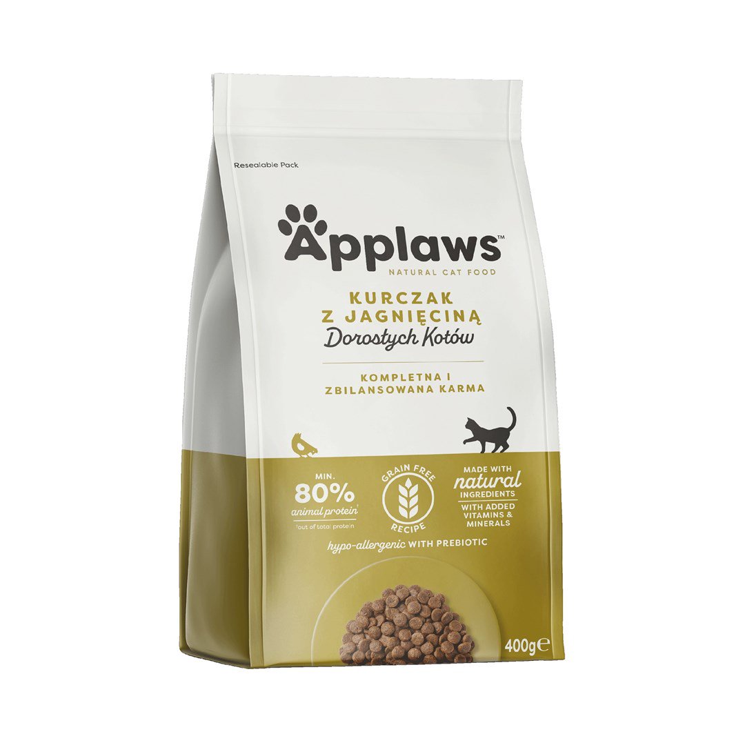 APPLAWS Adult Chicken with lamb - sausas kačių maistas - 400g