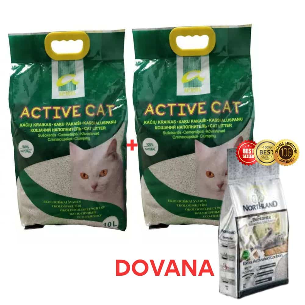 Active Cat bentonitinis kraikas 20l su dovana