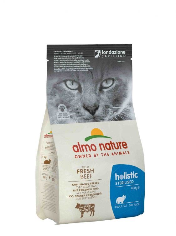 Almo Nature Holistic Sterilizuota jautiena - sausas kačių ėdalas - 2kg