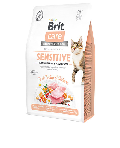 Brit Care Cat Sensitive Healthy Digestion sausas maistas katėms : Pakuotė - 400 g
