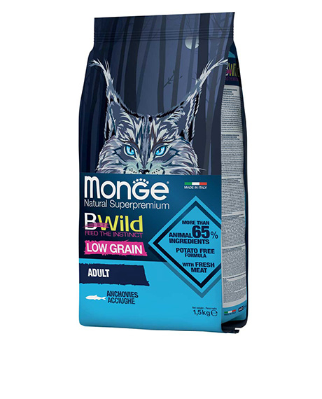 Monge BWild Adult Anchovies maistas katėms su ančiuviais, 10 kg