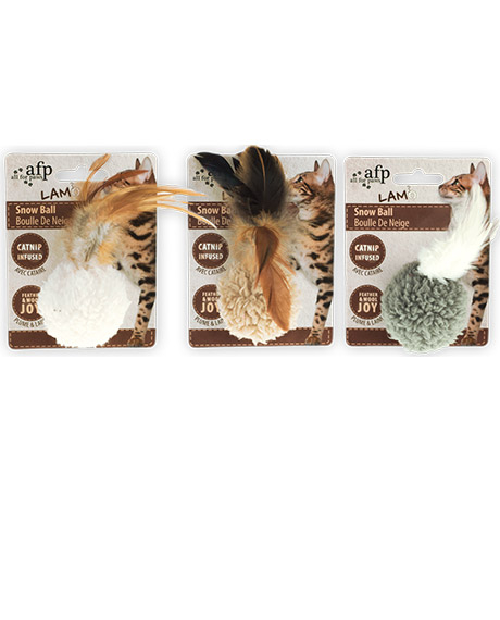 AFP Lambswool kamuoliukas su katžole žaislas katėms, 1 vnt