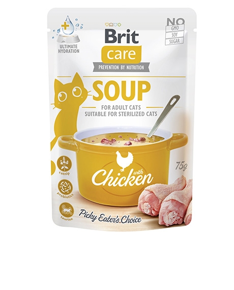Brit Care Cat Soup Chicken sriuba katėms su vištiena, 75 g