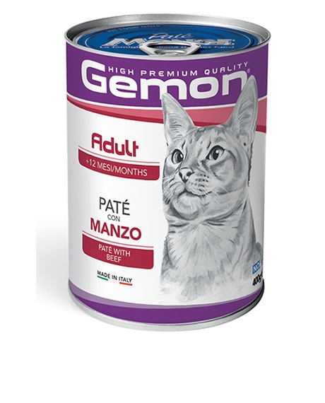 Gemon Cat Pate paštetas katėms su jautiena, 6x400 g