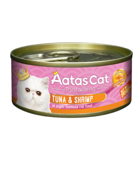 Aatas Cat Tantalizing Tuna - Shrimp konservai katėms, 80 g