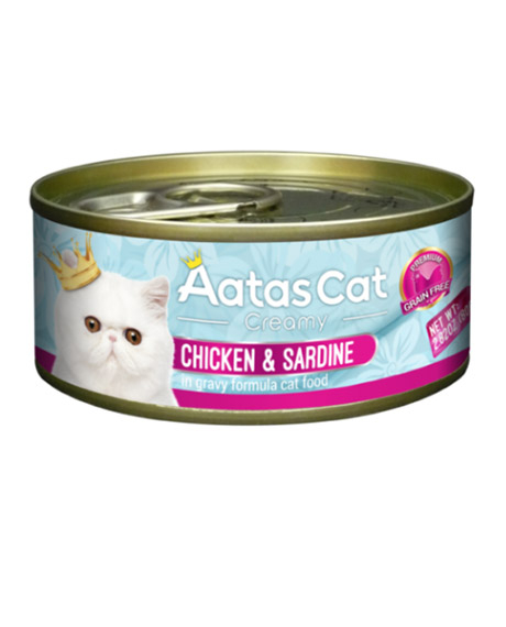 Aatas Cat Creamy Chicken - Sardine konservai katėms, 80 g