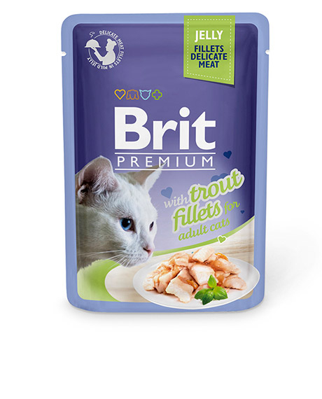 Brit Premium Delicate Trout in Jelly konservai katėms, 85 g