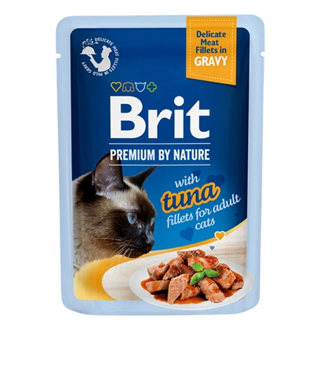 Brit Premium Delicate Tuna in Gravy konservai katėms, 85 g