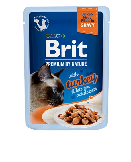 Brit Premium Delicate Turkey in Gravy konservai katėms, 85 g