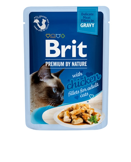 Brit Premium Delicate Chicken in Gravy konservai katėms, 85 g
