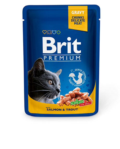 Brit Premium Salmon-Trout konservai katėms su lašiša ir upėtakiu, 100 g