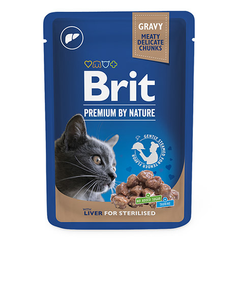 Brit Premium Liver Sterilised konservai katėms su kepenėlėmis, 100 g