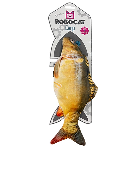 Robocat Carp judanti žuvis žaislas katėms, 30 cm