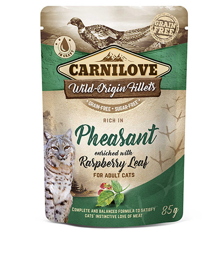 Carnilove konservai katėms Pheasant su fazaniena ir aviečių lapais, 85 g