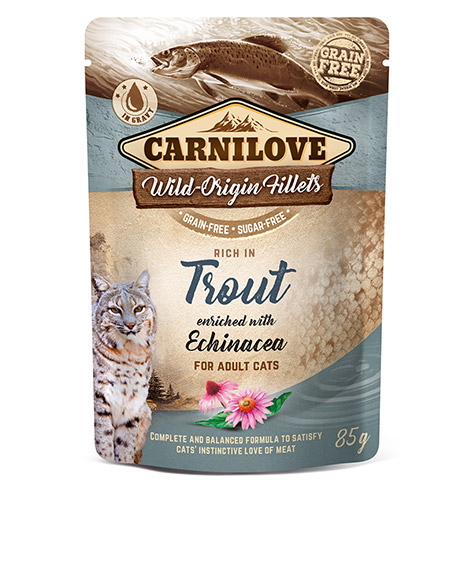 Carnilove konservai katėms Trout su upėtakiu ir ežiuole, 85 g