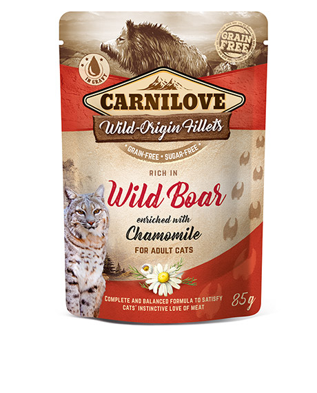 Carnilove konservai katėms Wild Boar su šerniena ir ramunėlėmis, 85 g