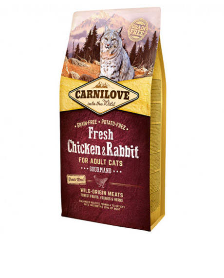 Carnilove Fresh Chicken - Rabbit sausas maistas katėms : Pakuotė - 6 kg