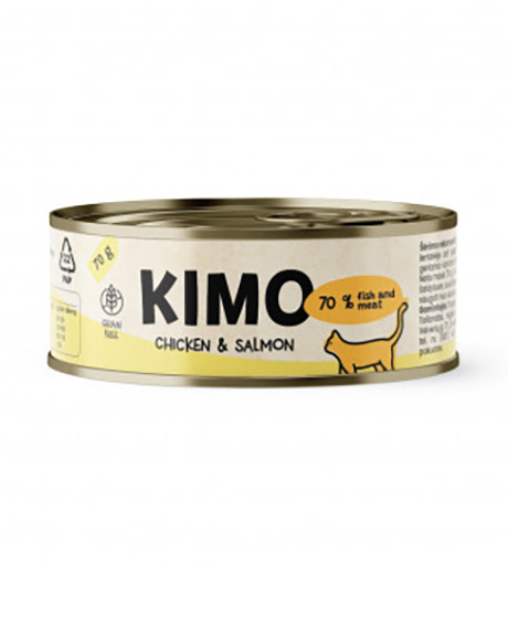 Kimo Chicken - Salmon konservai katėms su vištiena ir lašiša, 70 g