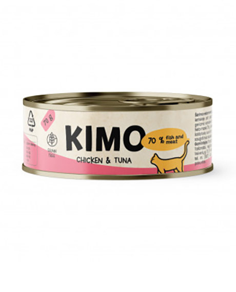 Kimo Chicken - Tuna konservai katėms su vištiena ir tunu, 70 g