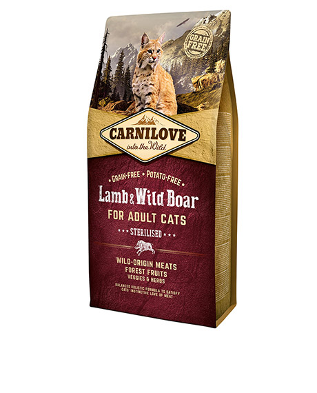 Carnilove Lamb - Wild Boar Cat Sterilised sausas maistas katėms : Pakuotė - 400 g