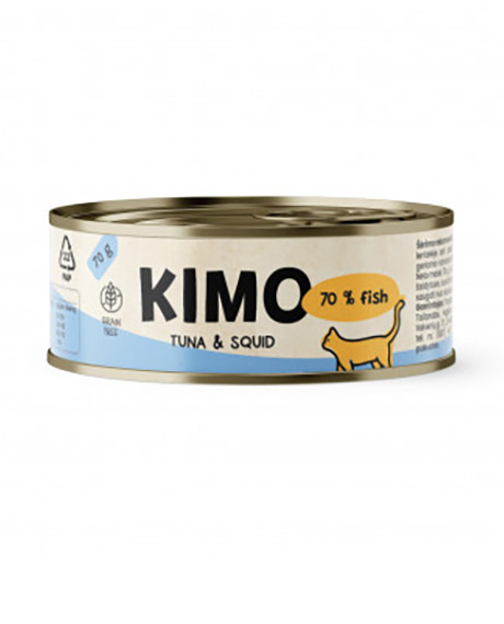 Kimo Tuna - Squid konservai katėms su tunu ir kalmarais, 70 g