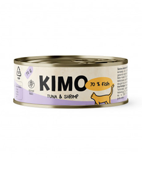 Kimo Tuna - Shrimp konservai katėms su tunu ir krevetėmis, 70 g