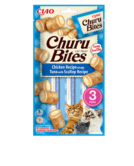 Churu Cat Bites Chicken Tuna Scallop skanėstai katėms, 30 g