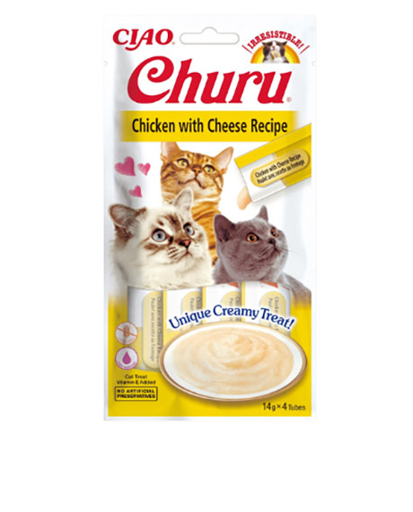 Churu Cat Chicken Cheese kreminiai skanėstai katėms su vištiena ir sūriu, 56 g