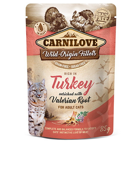 Carnilove konservai katėms Turkey su kalakutiena ir valerijonu, 85 g