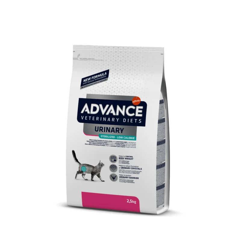 Advance Sterilized Urinary Low Cal Sausas Maistas Katėms 7.5 kg