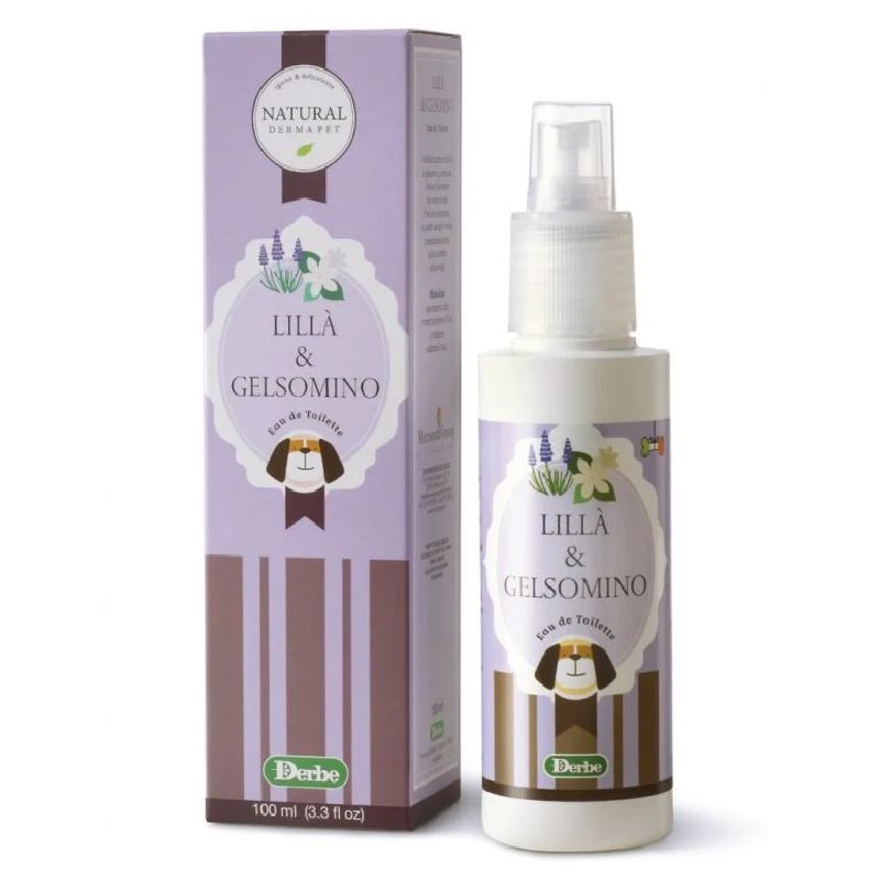 Natural Derma Pet Lilla & Celsomino kvepalai šunims ir katėms, alyvų ir jazminų aromatas; 100ml