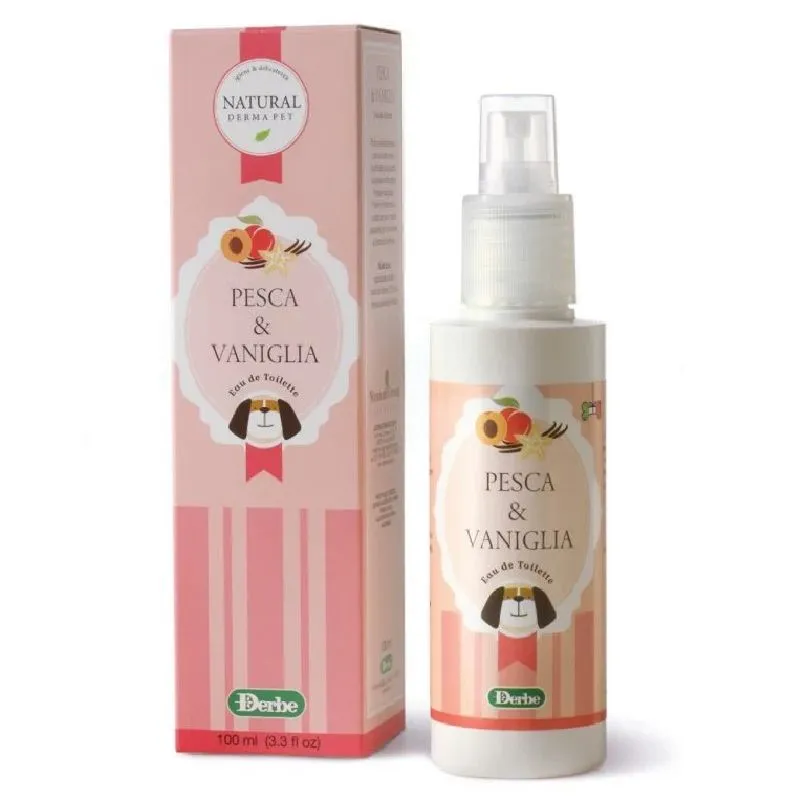 Natural Derma Pet Pesca & Vaniglia kvepalai šunims ir katėms, persikų ir vanilės aromatas; 100ml