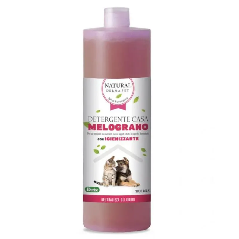 Natural Derma Pet Detergente Casa Melograno valymo priemonė augintinių aplinkai, granatų aromato; 1000ml