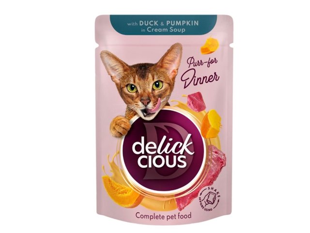 Delickcious konservai su antiena ir moliūgais katėms 12x85g