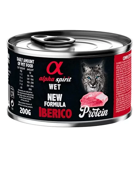 Alpha Spirit Wet konservai katėms su kiauliena, 6x200 g