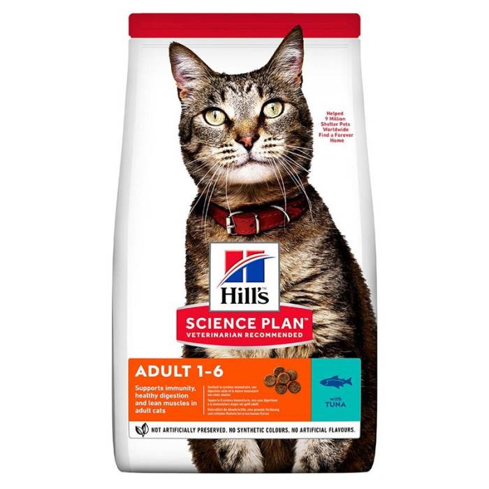 Hill's Science Plan Feline Adult Tuna sausas maistas katėms, 1,5 kg