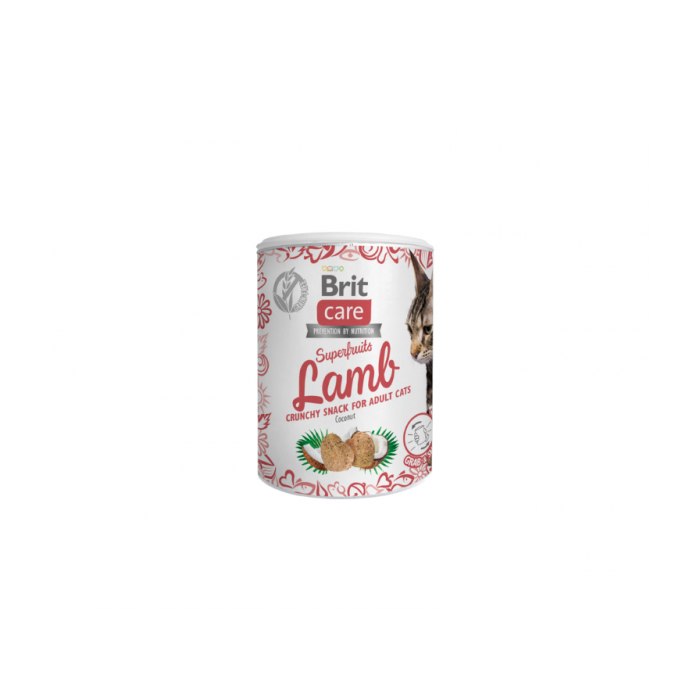 Brit Care Cat Superfruits Lamb begrūdis skanėstas katėms, 100 g