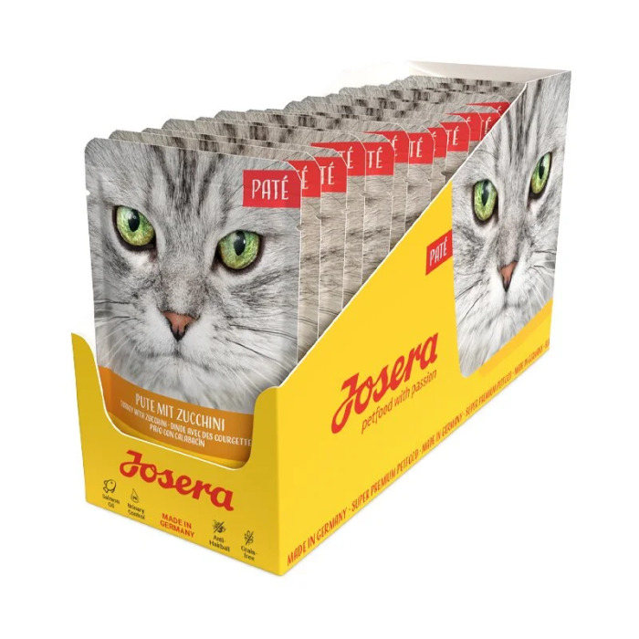 Josera Paté Turkey with Zucchini begrūdis konservuotas maistas katėms kalakutienos paštetas su cukinijomis, 16x85 g