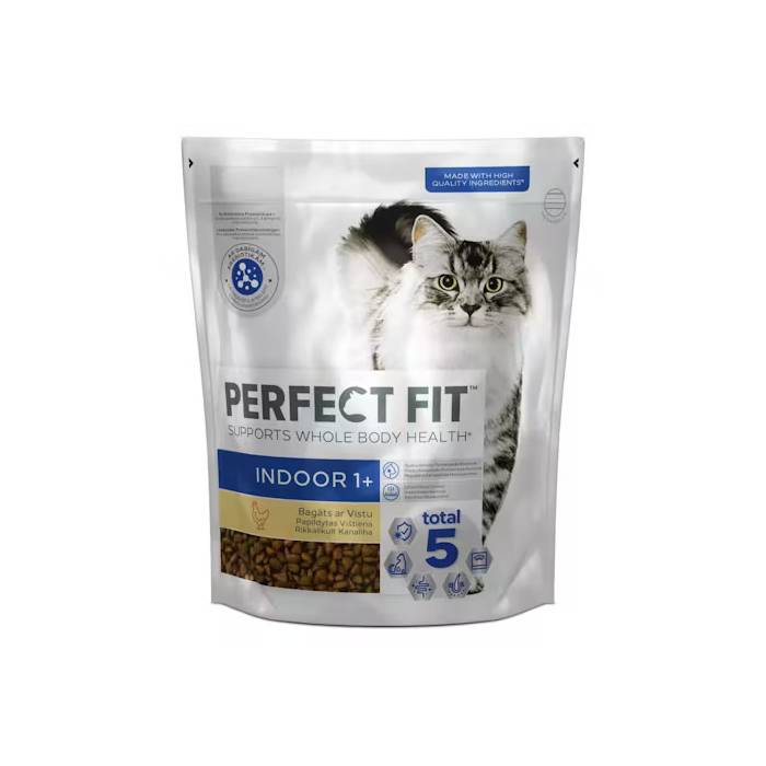 Perfect Fit sausas maistas kambarinėms katėms, su vištiena, 1,4 kg