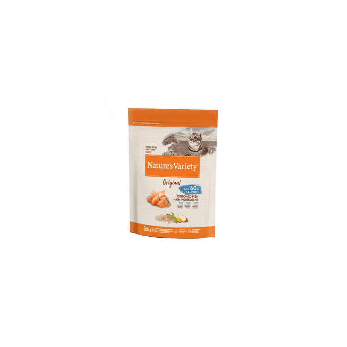Nature's Variety Original Sterilized Salmon sausas maistas sterilizuotoms katėms, 0,3 kg
