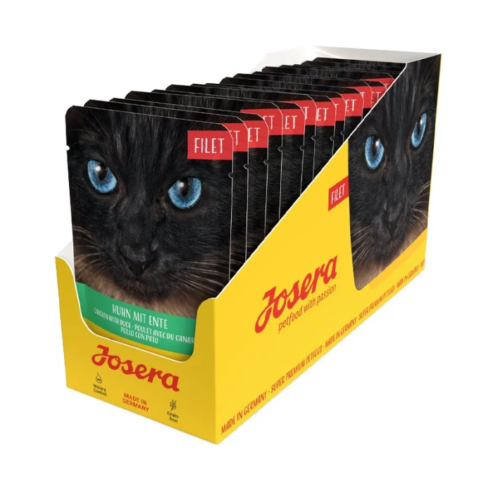 Josera Filet Chicken with Duck begrūdis konservuotas maistas katėms vištienos filė su antiena, 16x70 g